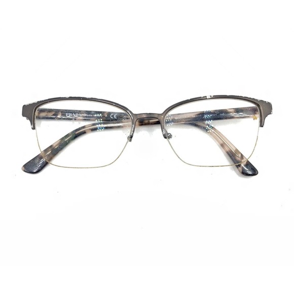 Prada VPR 61X ROU-1O1 Brown Half Rim Eyeglasses Frames 54-17 145 Italy Designer - Picture 12 of 12